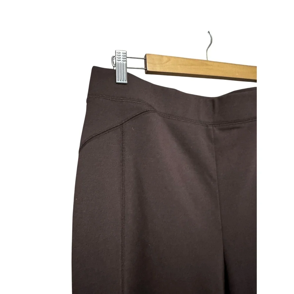 Cato Woman Leggings Women 18/20W Brown Excellent Seamed Pull On Stretch Pants
